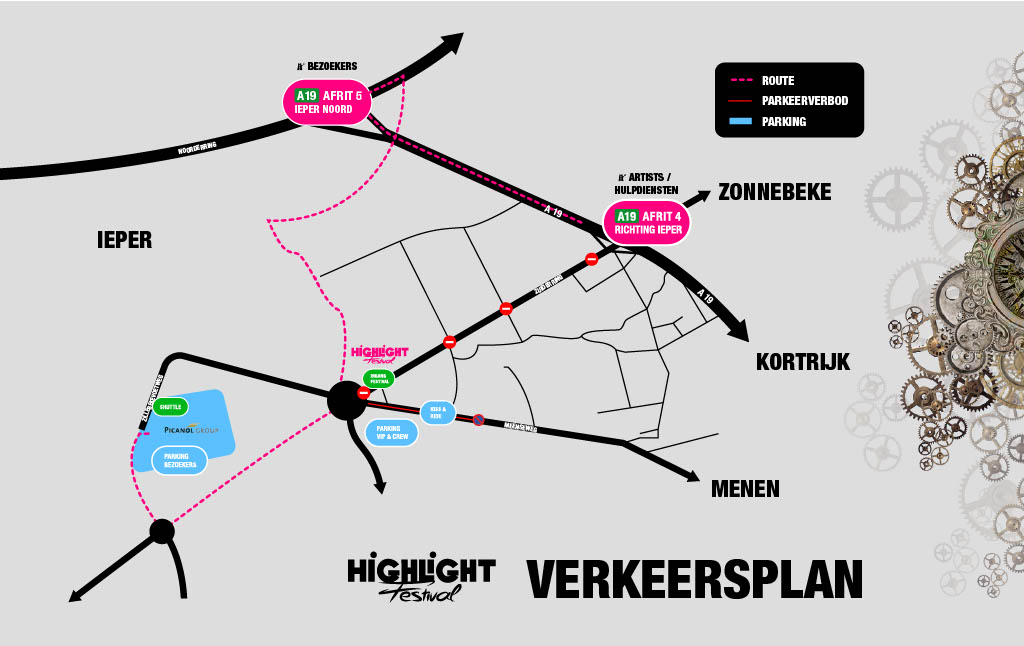 Verkeersplan - bezoekers