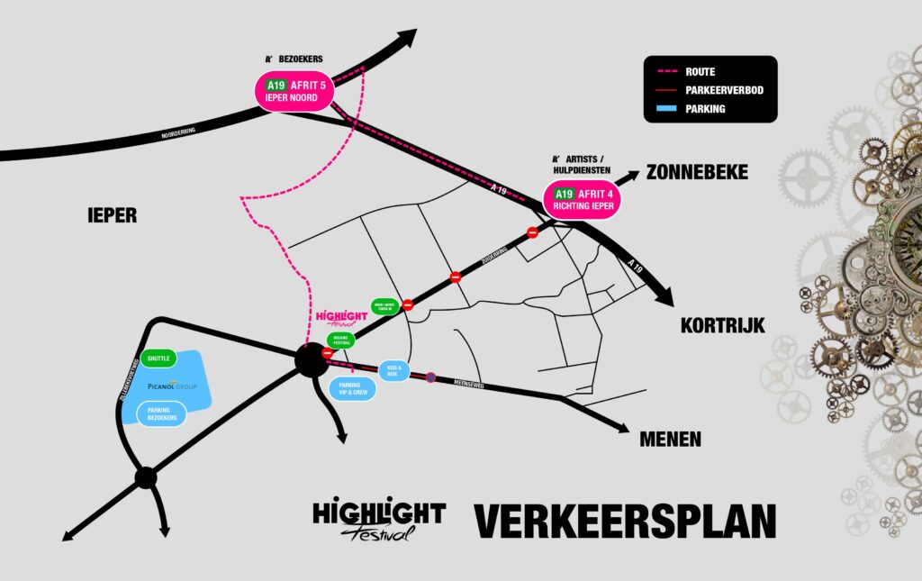 verkeersplan - vip/crew